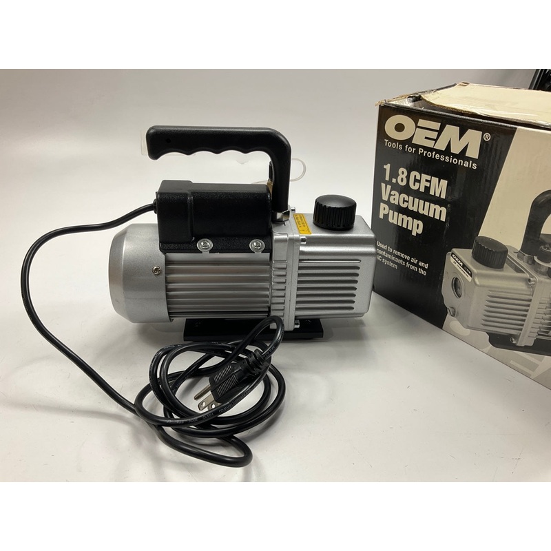 USED #3 - OEM Tools 90059-R-AZ 1.8 CFM Single Stage Vacuum Pump, 1/4'' HP, 110V