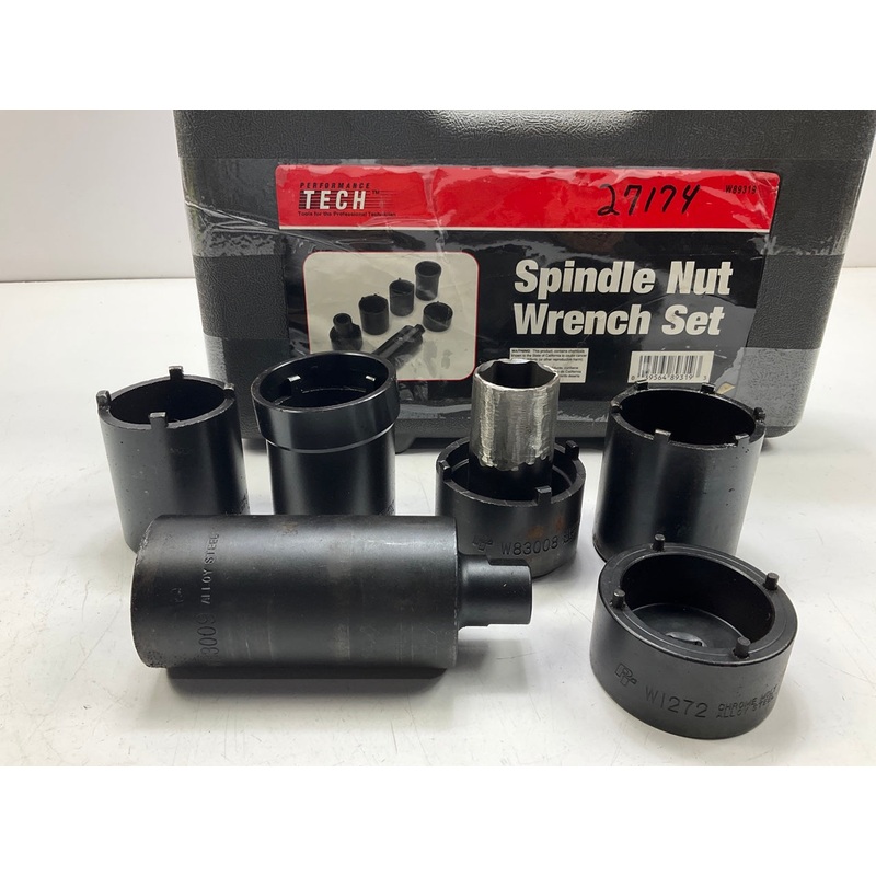USED #4 - Performance Tool W89319 6-Piece 4X4 4WD Spindle Nut Socket Wrench Set