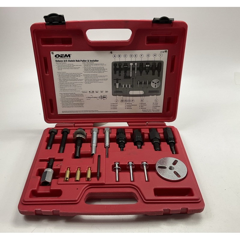 USED #40 OEM TOOLS 27150 A/C Compressor Clutch Hub Removal Install Tool Set Kit