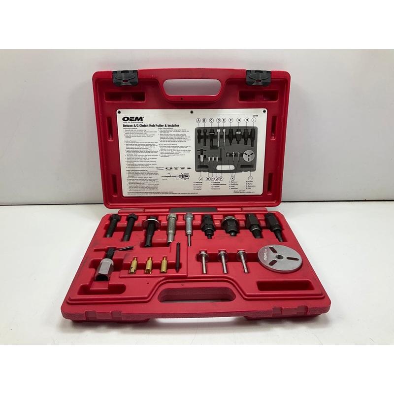 USED #42 OEM TOOLS 27150 A/C Compressor Clutch Hub Removal Install Tool Set Kit