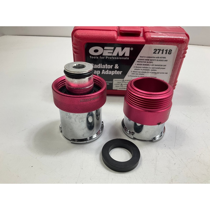 USED #12 OEM TOOLS 27118 Radiator And Cap Adapter Set 1995-UP GM & Ford Vehicles