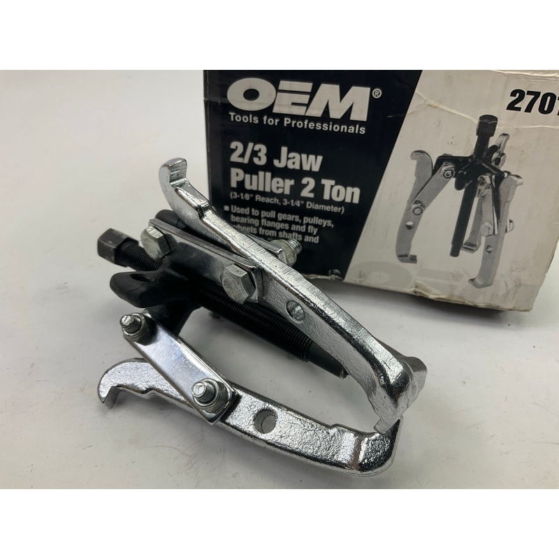 USED #13 - OEM Tools 27011 2-Ton Gear Pulley Puller, 2/3 Jaw, 3-1/4'' Spread