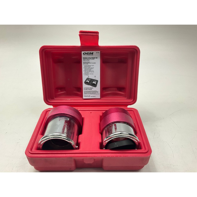 USED #13 OEM TOOLS 27118 Radiator And Cap Adapter Set 1995-UP GM & Ford Vehicles