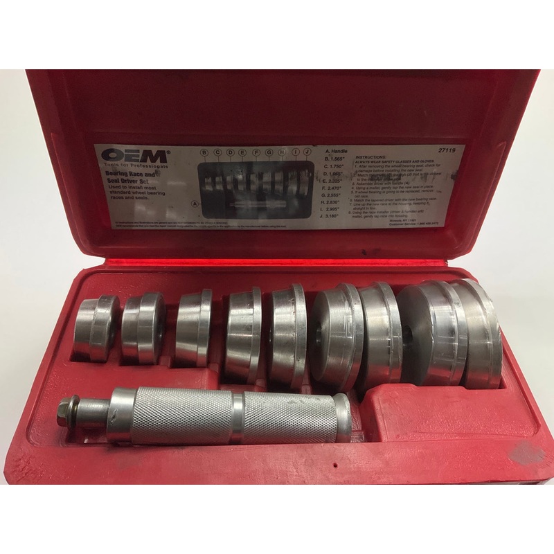 USED #14 - OEM Tools 27119 Bearing And Race Installer Tool Set, Seal Driver Set