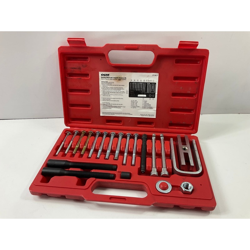 USED #14 - OEM TOOLS 27182 Steering Wheel Puller Set Removal Kit Lock Plate Tool