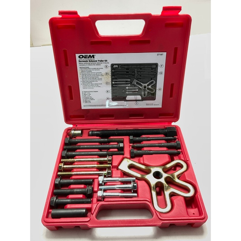 USED #14 - OEM TOOLS 27187 Harmonic Balancer Puller Tool Kit Set