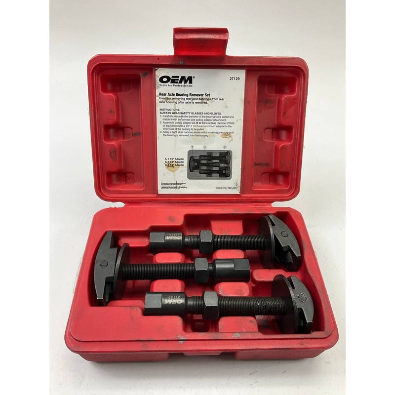 USED #16 OEM Tools 27129 Rear Axle Bearing Remover Tool Set
