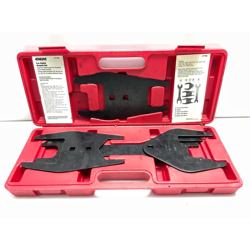 USED #17 OEM Tools 27186 9 Size Fan Clutch Wrench Set Remove From Water Pump