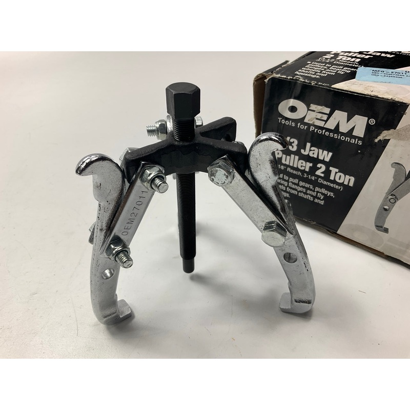 USED #18 - OEM Tools 27011 2-Ton Gear Pulley Puller, 2/3 Jaw, 3-1/4'' Spread