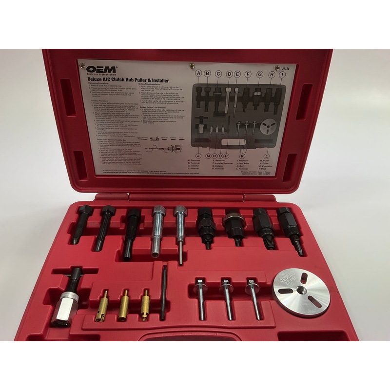 USED #21 OEM TOOLS 27150 A/C Compressor Clutch Hub Removal Install Tool Set Kit