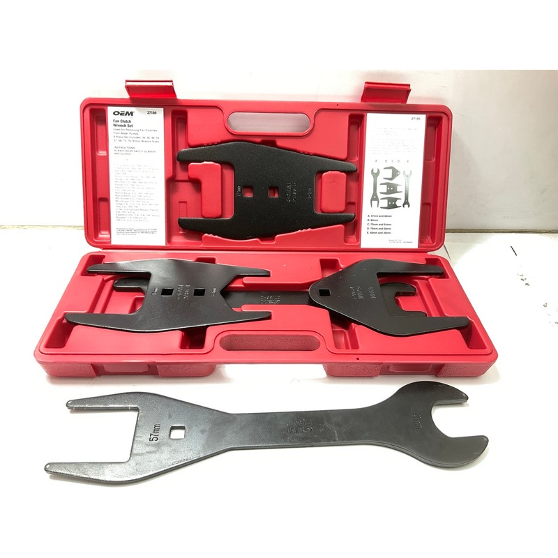 USED #21 OEM Tools 27186 9 Size Fan Clutch Wrench Set Remove From Water Pump