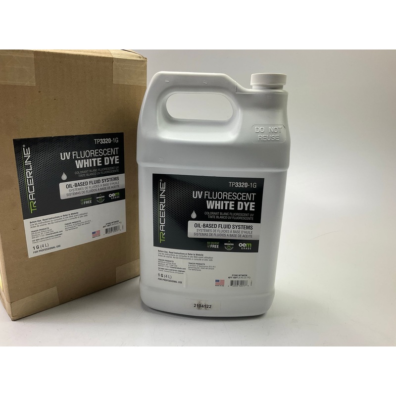 Tracer TP3320-1G Leak Detection UV Fluorescent White Dye For Oil Based, 1 Gallon