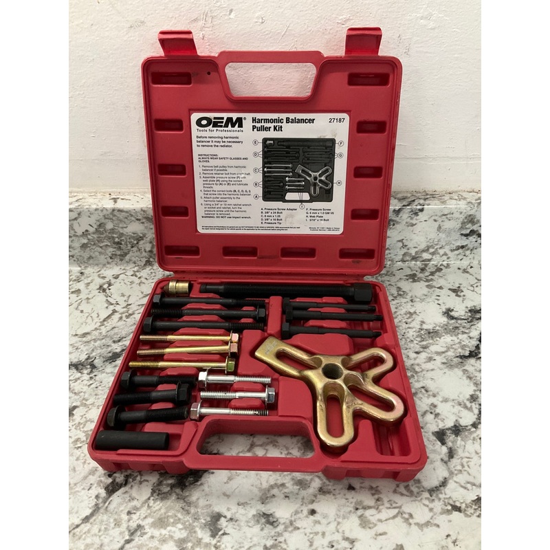 USED #1 - OEM TOOLS 27187 Harmonic Balancer Puller Tool Kit Set