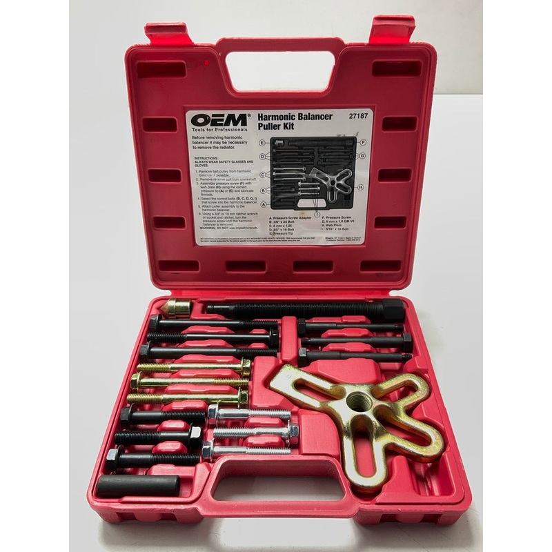 USED #12 - OEM TOOLS 27187 Harmonic Balancer Puller Tool Kit Set