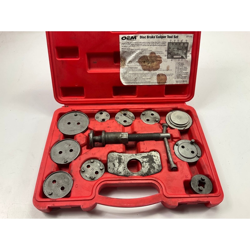 USED  OEM Tools 27111 Disc Caliper Tool Set Front & Rear Brake Piston Compressor
