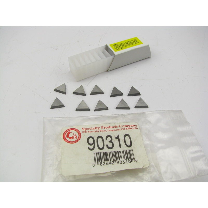 Specialty Products 90310 Positive Rake Carbide Insert Triangle 3 Edge Bits
