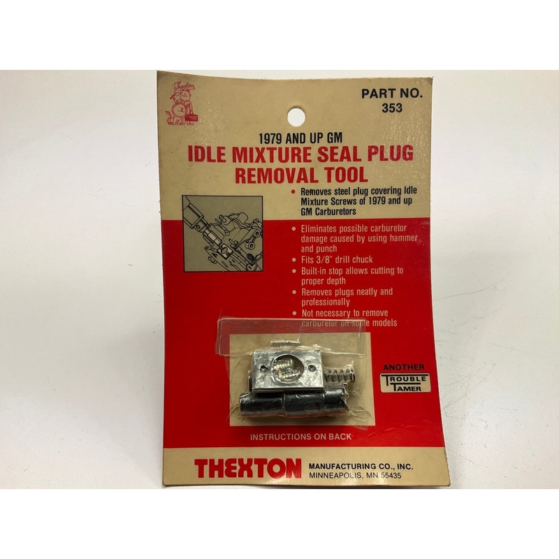 Thexton 353 GM Carburetor Idle Mixture Seal Plug Remover Tool
