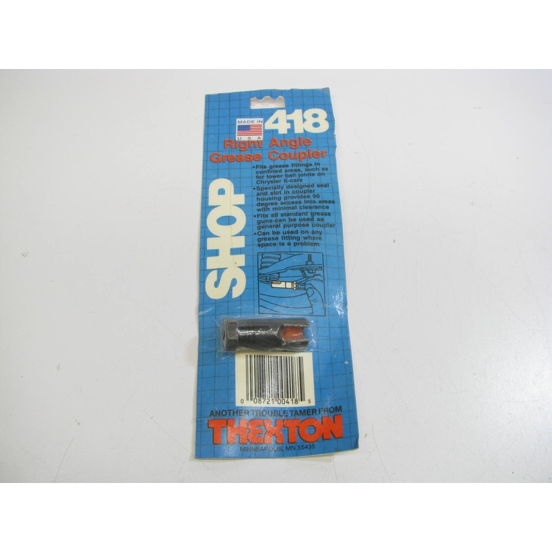 Thexton 418 Right Angle Grease Coupler - MADE IN USA
