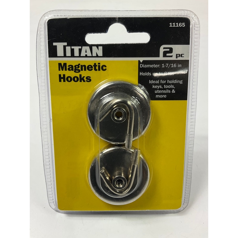 Titan 11165 1-7/16 In. Magnetic Hooks - 2 Pack