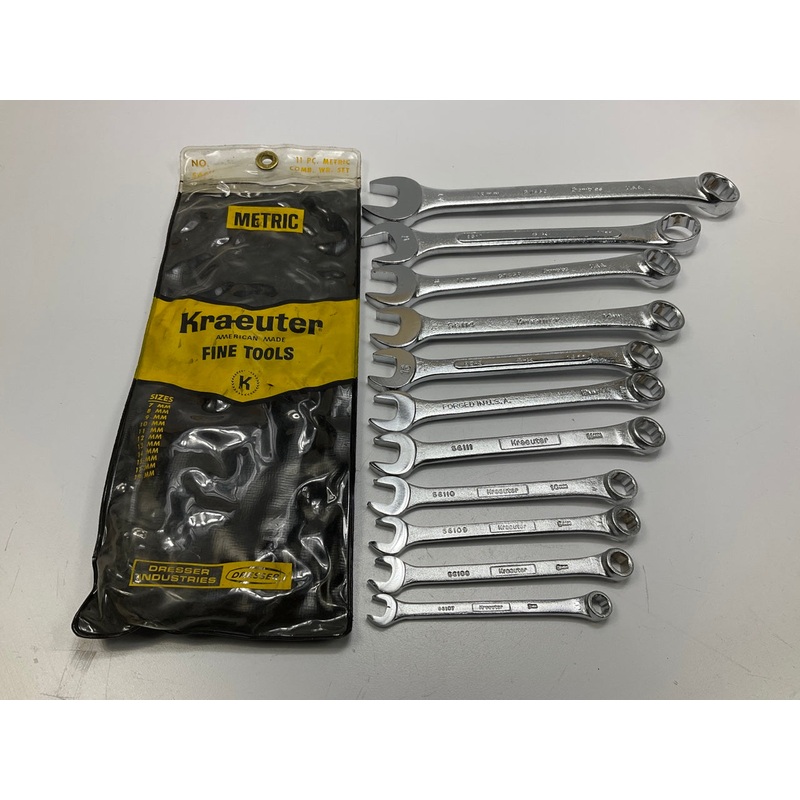 12MM NO BRAND 13MM, 17MM S-K BRAND 15MM 19MM GAMBLES -11 Piece Metric Wrench Set