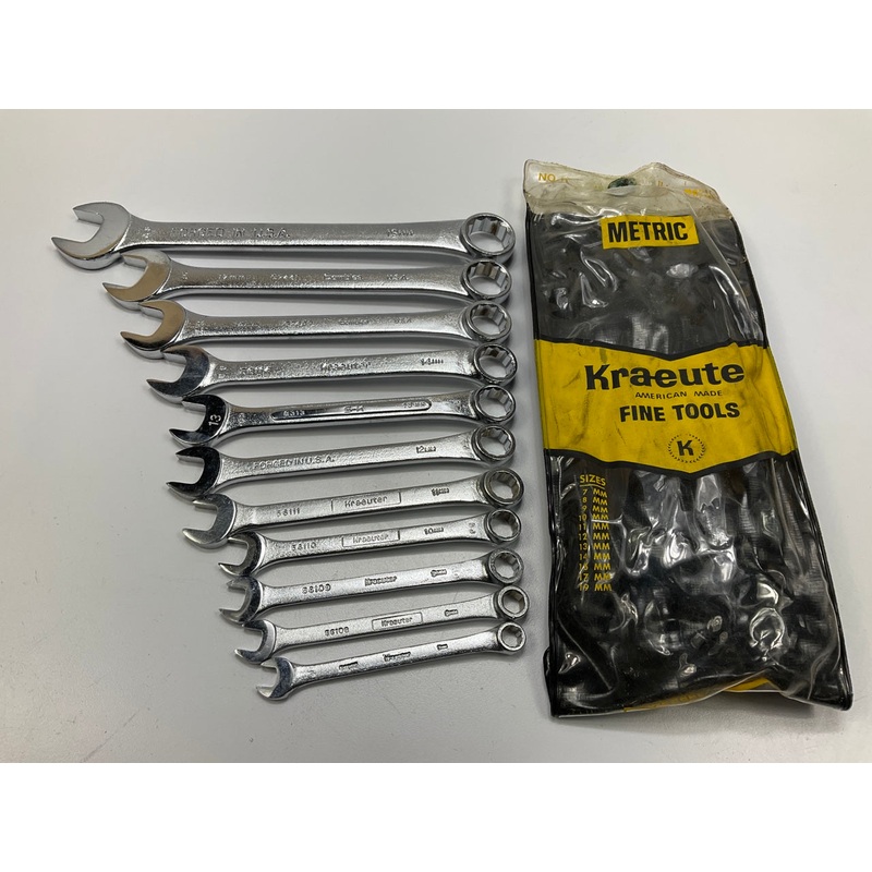 12MM WO BRAND, 13MM S-K BRAND, 15MM & 17MM GAMBLES - 11 Piece Metric Wrench Set