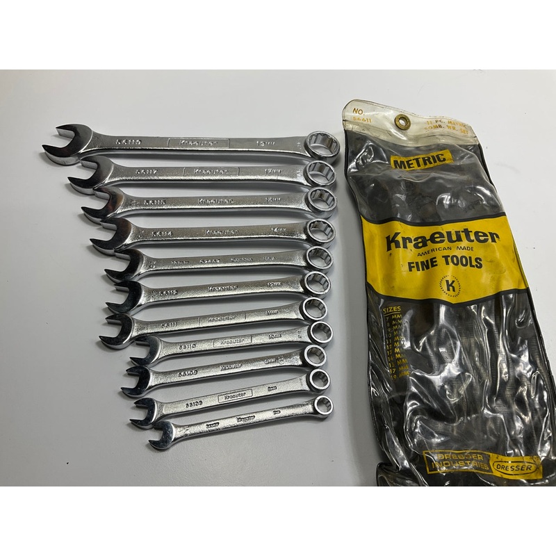 13MM GABLES BRAND - Kraeuter 56611 11 Piece Metric Combination Wrench Set - USA
