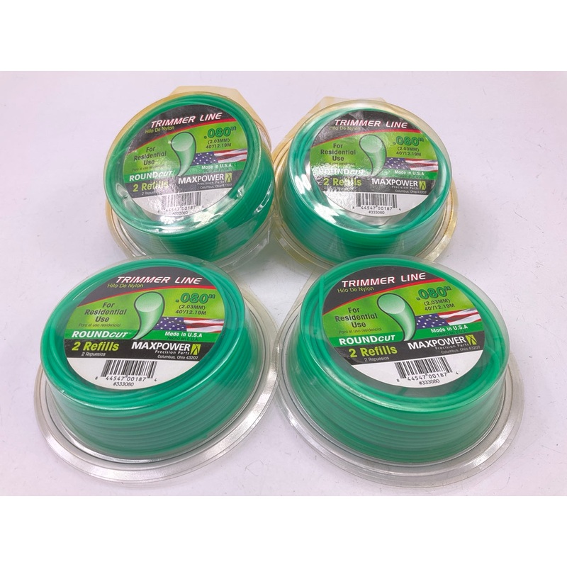 (4) Maxpower 333080 Residential Grade Round .080-Inch Trimmer Line 40-Ft Length