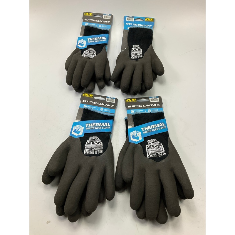 (4) Packs - Mechanix Wear S4BB-05-500 Thermal Knit Winter Work Gloves Size S/M
