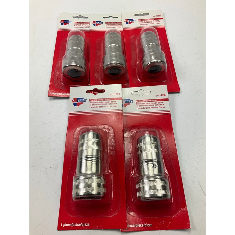 (5) CARQUEST CBA11800 Battery Post And Clamp Cleaner Stainless Steel Brush