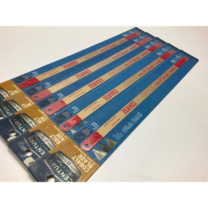 (5) Century 04418 Cobalt Bi-Hard Hacksaw Blade 12 Inch, 18 TPI