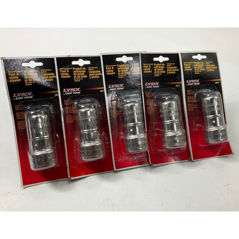 (5) East Penn 00214 Battery Terminal Post & Clamp Cleaner Metal Bristle Brush