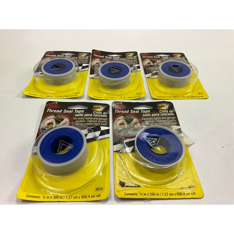 (5) Rolls - Magic Mounts 3514 Thread Seal Tape, 1/2'' X 260''