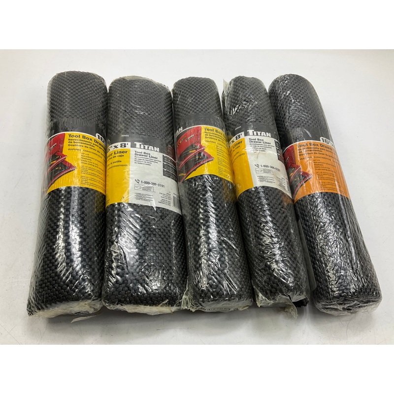 (5) Titan 30931 16'' X 8' Tool Box Drawer Liner