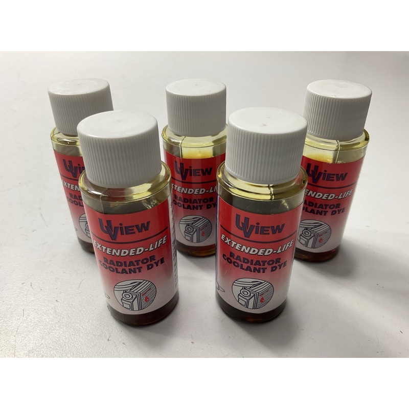 (5) Uview B483806 Extended-Life Radiator Coolant Dye Bottles, 1 Oz Each