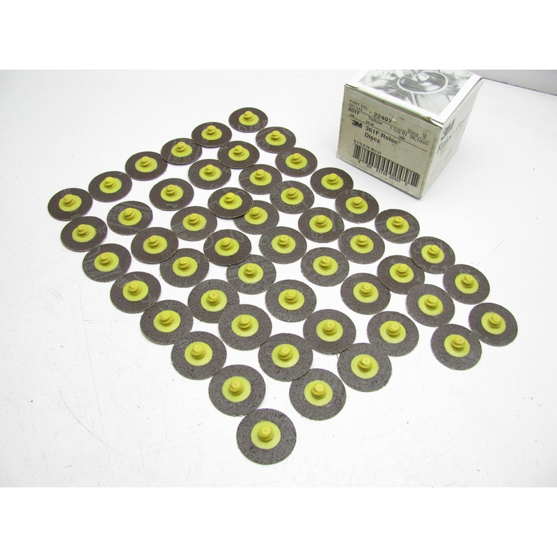 (50) 3M 22407 Roloc 361F Quick Change Abrasive Sanding Discs - 1.5'', 80 Grit