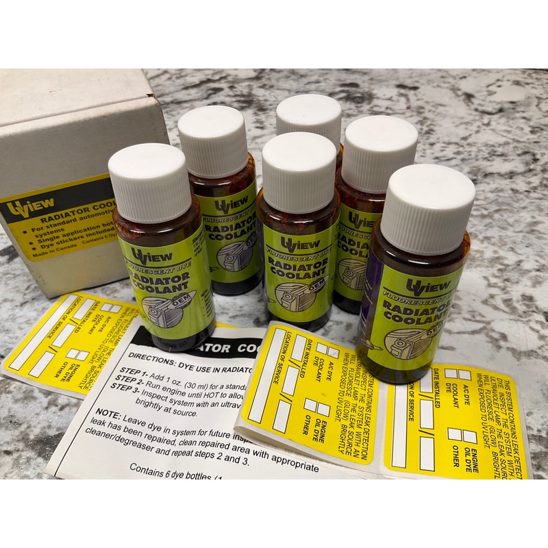 (6) 1oz Bottles - UView B483906 Radiator Coolant Leak Detection Dye