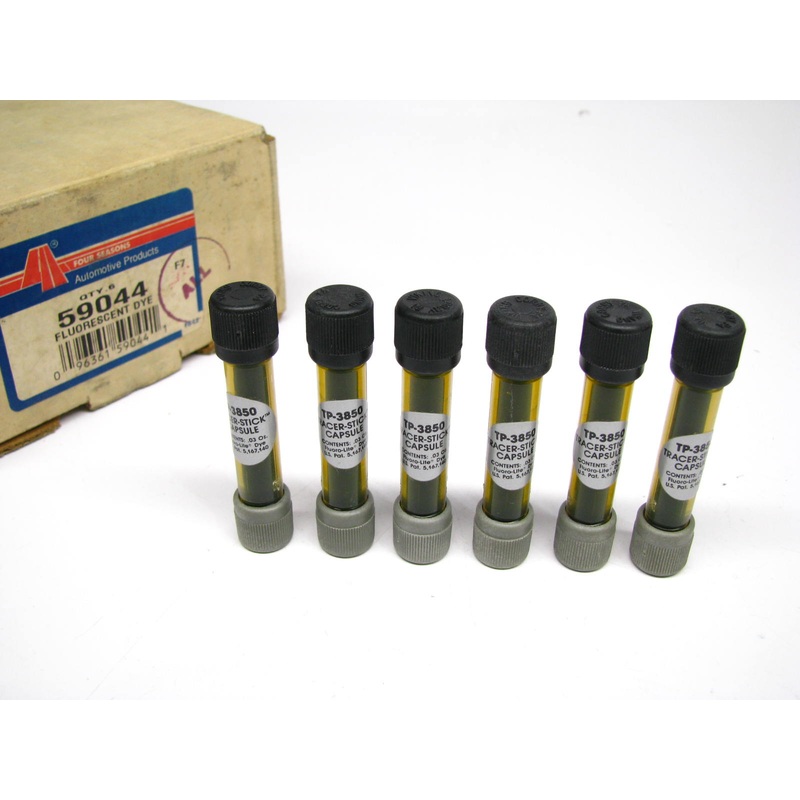 (6) 4 Seasons 59044 Fluorescent Leak Detection Dye Tracer Sticks, 0.03 OZ Each