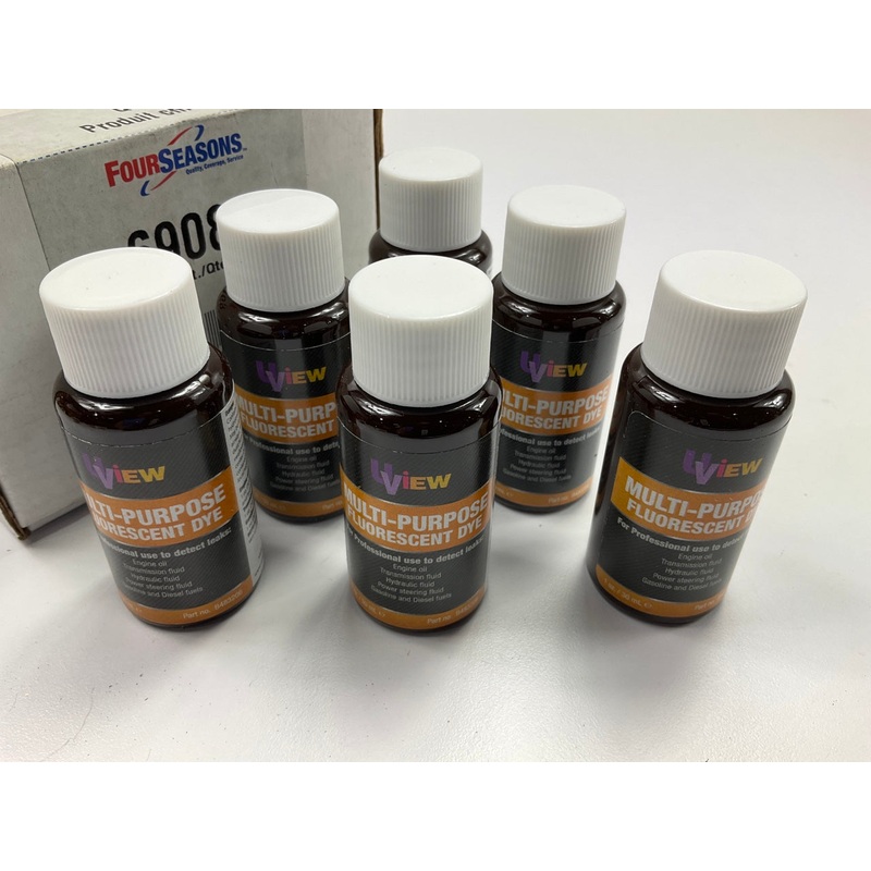 (6) Four Seasons 69088 Multi-purpose Leak Detection Fluorescent Dye Bottles 1oz