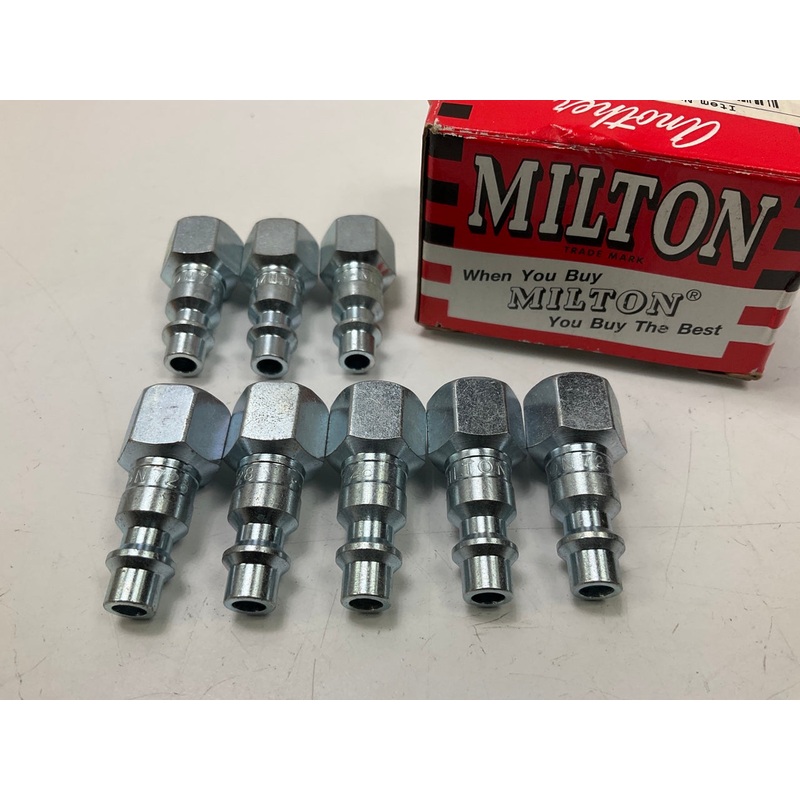 (8) Milton 728 1/4'' M-Style Female Plugs, Made In USA