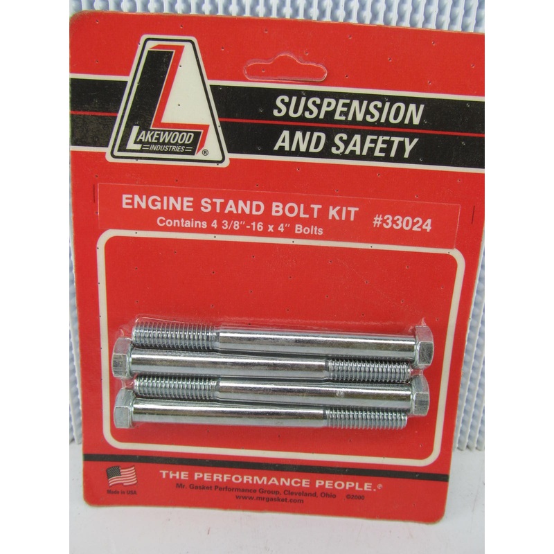 (x4) 3/8'' -16 X 4'' Engine Stand Bolts  For Various Chrylser, AMC, Chevy,
