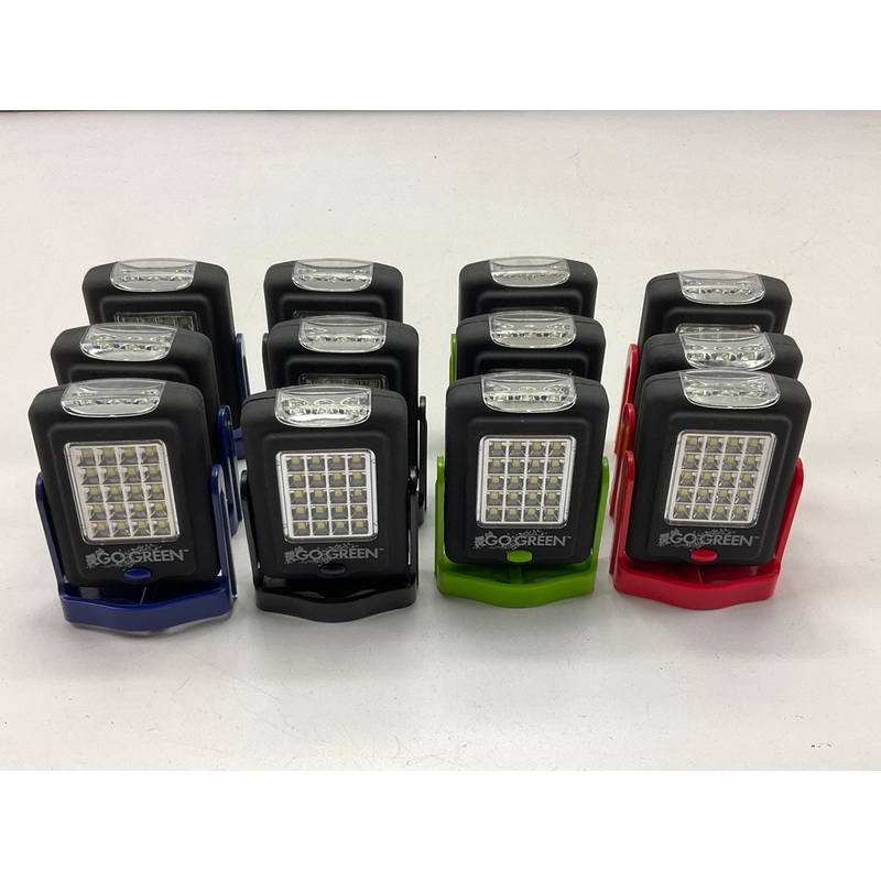 (12) Go Green GG-113-23PAD LED Flashlight Worklights, 130 Lumen, 3 AAA Batteries