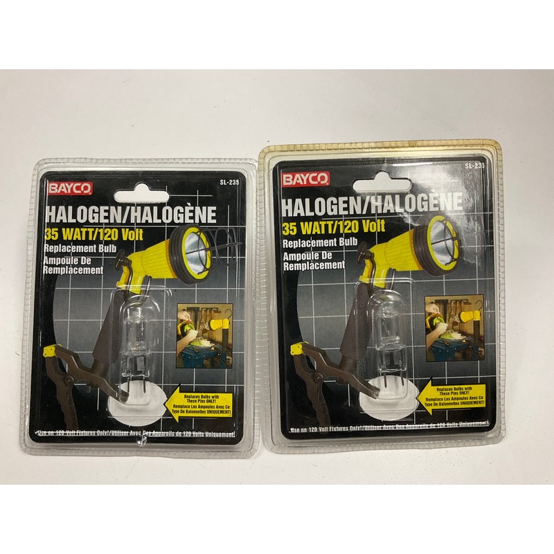 (2) Bayco SL-235 Replacement 35W Halogen Bulb For Model 1000  Halogen Work Light