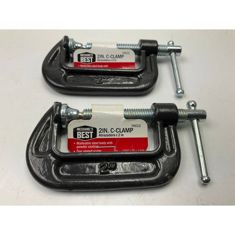 (2) Mechanics Best TRCC2 2 Inch C-Clamp Clamp, 2''