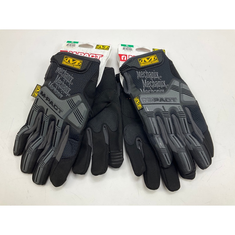 (2) Mechanix Wear MPT-58-011 M-Pact Gloves Impact Resistant Work Gloves, X-Large