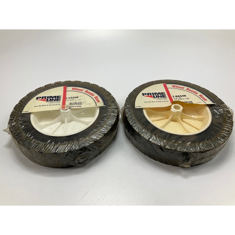 (2) Prime Line 7-04348 Semi-Pneumatic 8'' X 1.75'' Wheel Plastic Hub 8x175 Tire
