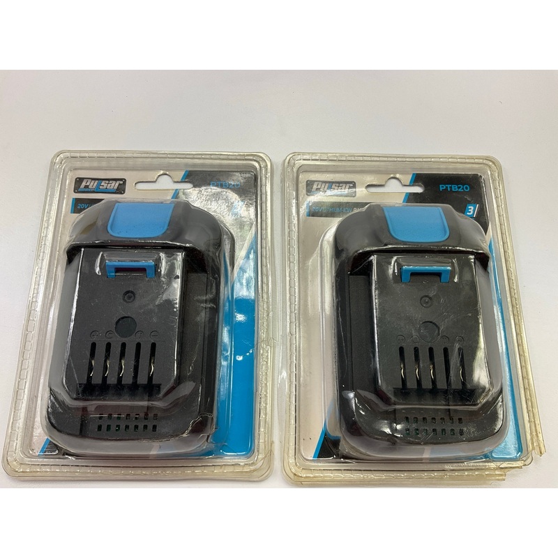 (2) Pulsar PTB20 20V Lithium Ion 2.0 Amp-Hour Battery, 2 Pack Of Batteries