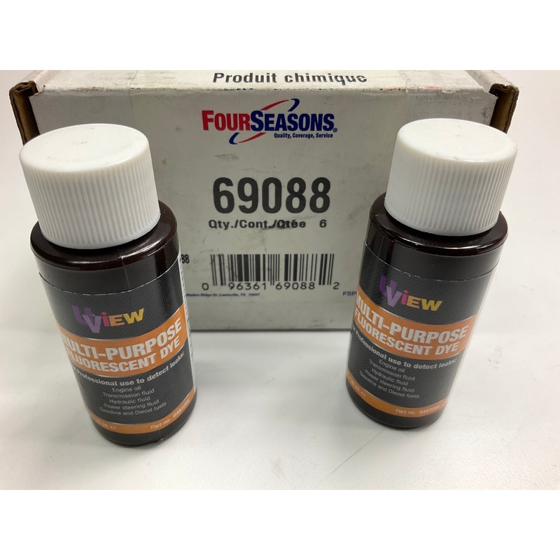 (2) U-VIEW Multi Purpose Leak Detection Dye Bottles, Part # B483206, 1 OZ Each.