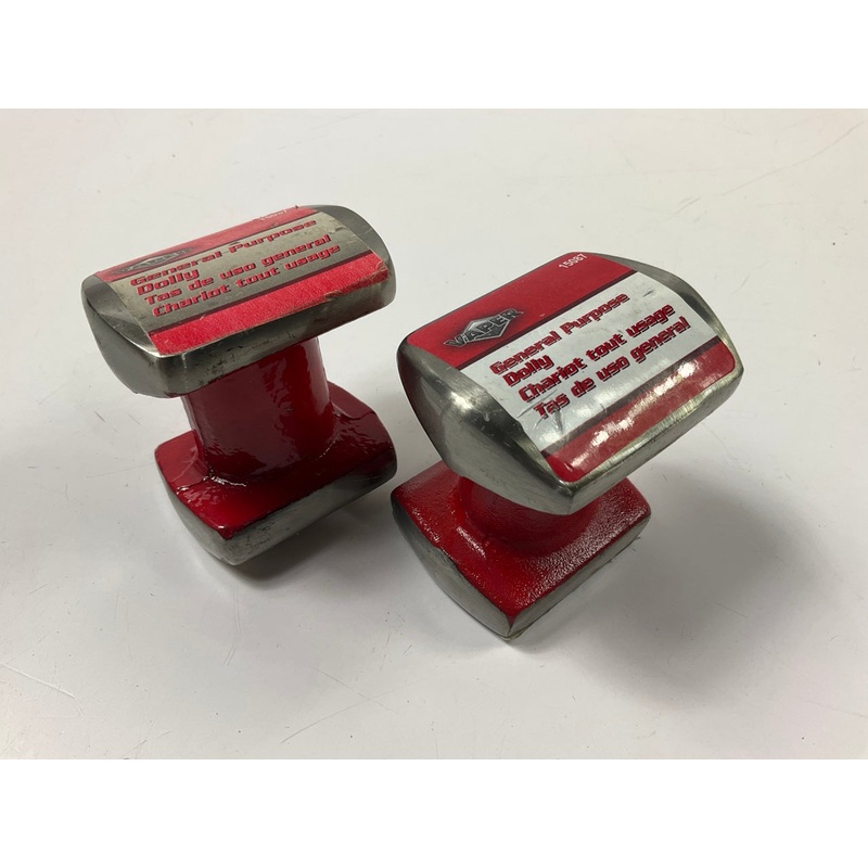 (2) Vaper 15087 General Purpose Dolly Dollies - Auto Dent Repair & Metal Forming