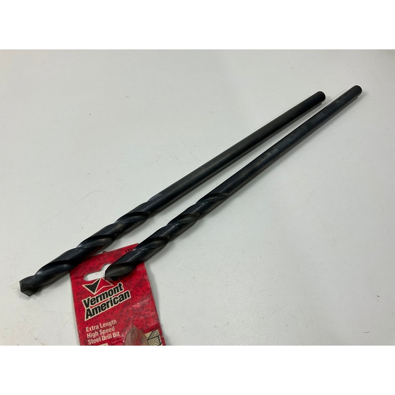 (2) Vermont American 13278  7/16'' X 12'' Extra Length Drill Bits