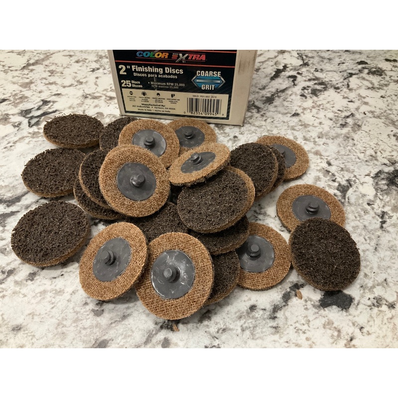 (25) PCS Color Extra CX8296  2'' COARSE Sanding Finishing Debris Removal Discs